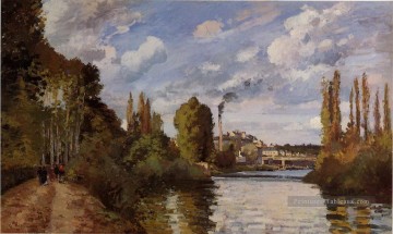 berges à pontoise 1872 Camille Pissarro Peinture à l'huile